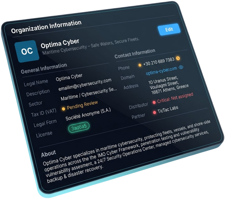 Organisation information console